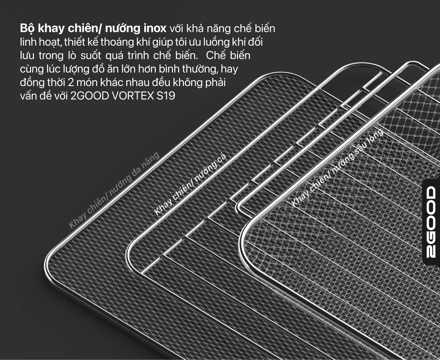 Nồi Chiên Không Dầu 2GOOD Vortex S-19 Air Fryer Oven