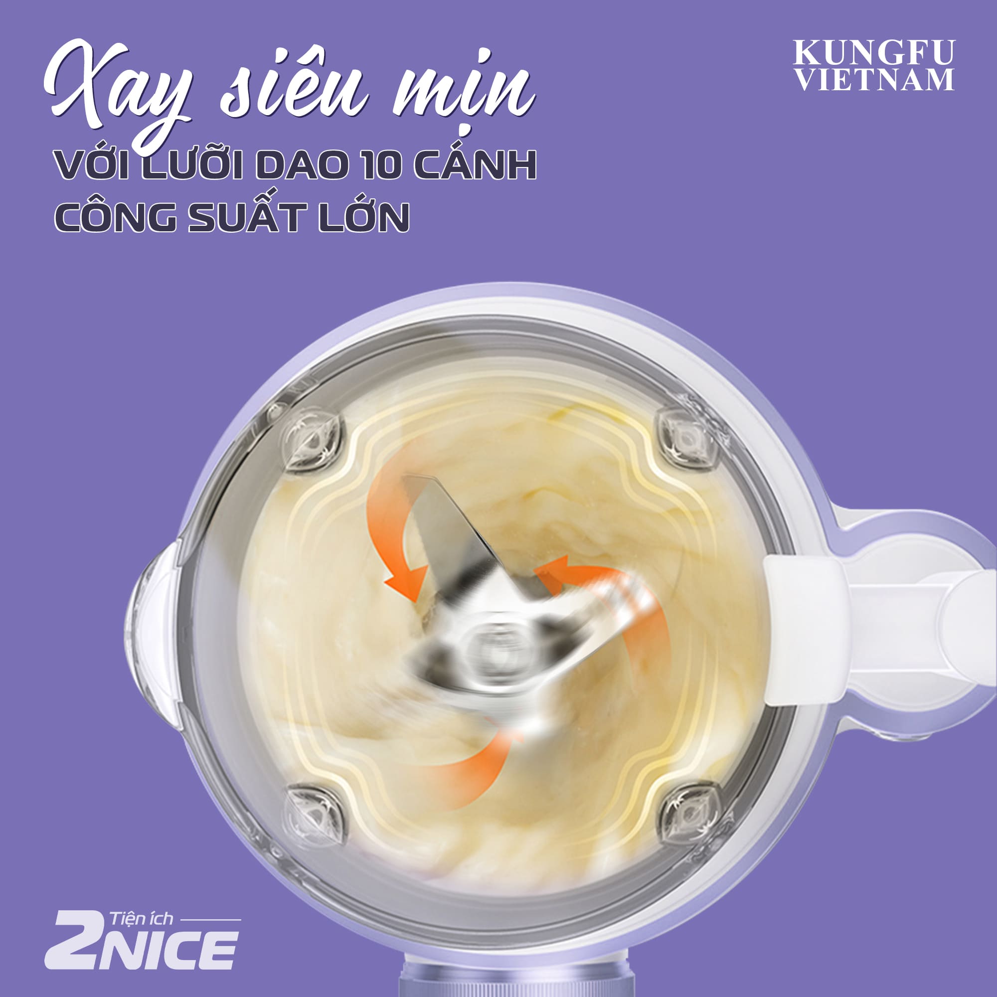 Máy Làm Sữa Hạt Kungfu STANDA38 - Xay nấu đa năng Inox 304 kết hợp thủy tinh cường lực - Dung tích cực đại 1200ml - Nấu nhiều hơn, chống trào tốt hơn