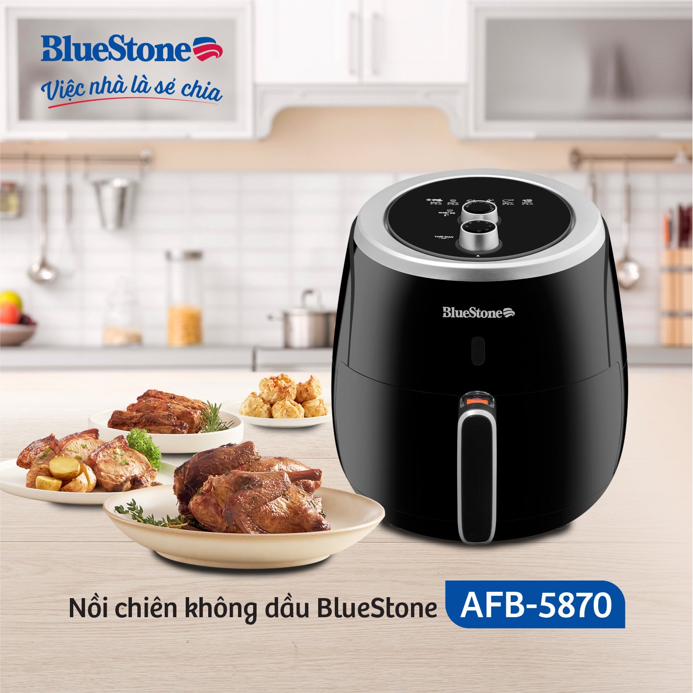 Nồi Chiên Không Dầu BlueStone AFB-5870 5 Lít 2000W