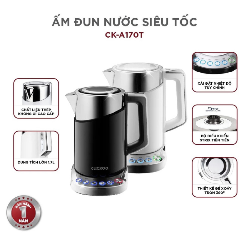 Ấm siêu tốc đa năng Cuckoo CK-A170T