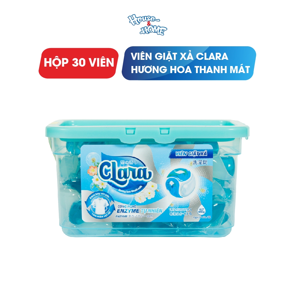 Viên giặt xả Clara hương hoa thanh mát