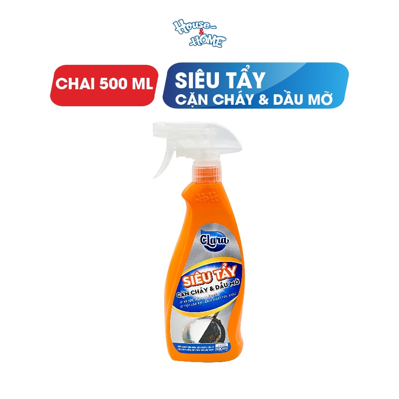 Siêu tẩy cặn cháy và dầu mỡ Clara