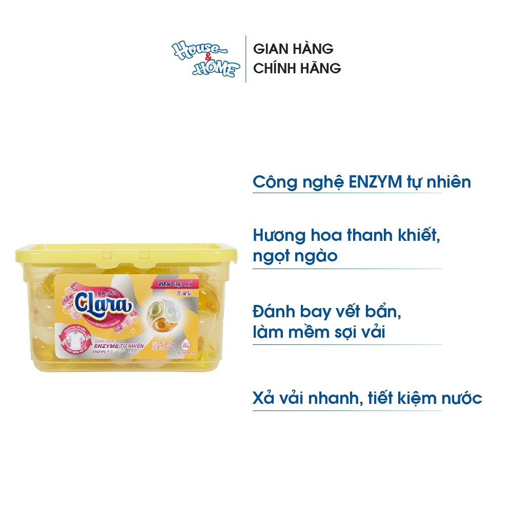 Viên giặt xả Clara hương hoa ngọt ngào