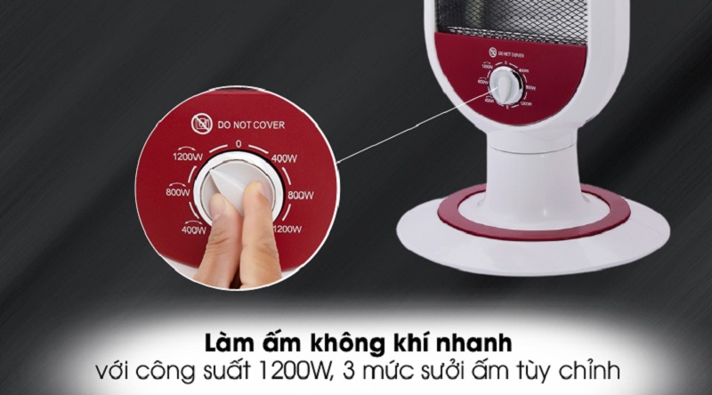 Đèn sưởi đế xoay Kungfu KF - DSX03