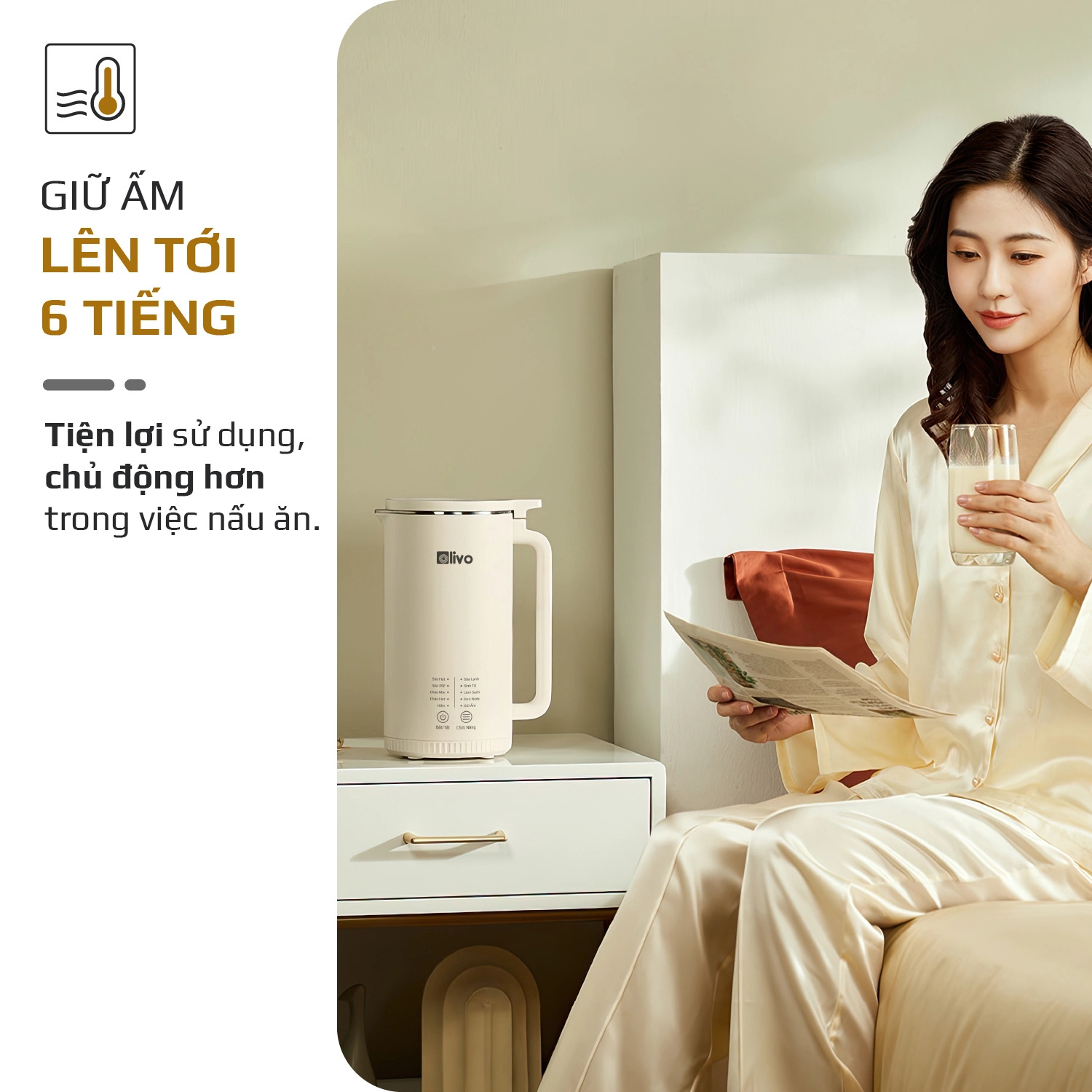 Máy Xay Nấu Đa Năng OLIVO CB2000 – Dung Tích 1000ML