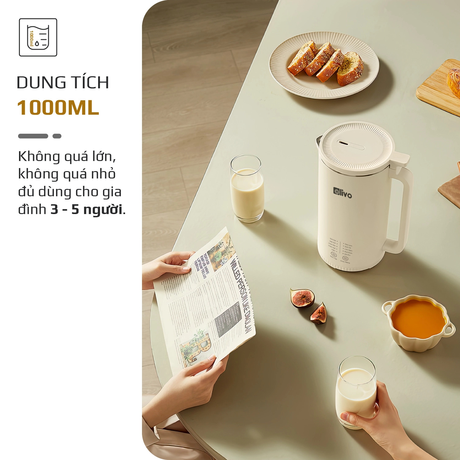 Máy Xay Nấu Đa Năng OLIVO CB2000 – Dung Tích 1000ML