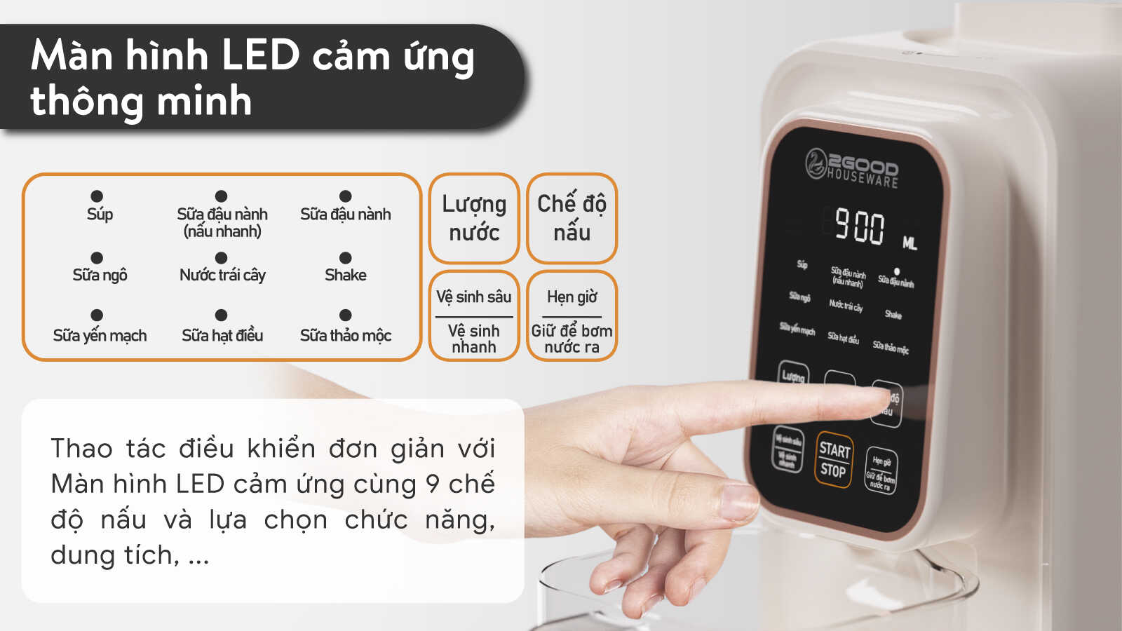 Máy Làm Sữa Hạt Tự Động 2GOOD SONA i8