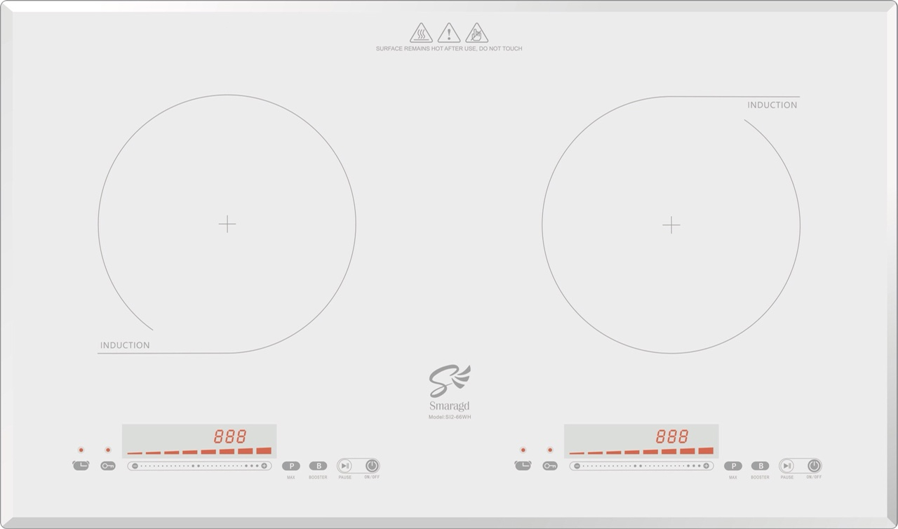 Bếp 2 từ Âm Smaragd SI2-66WH màu Trắng