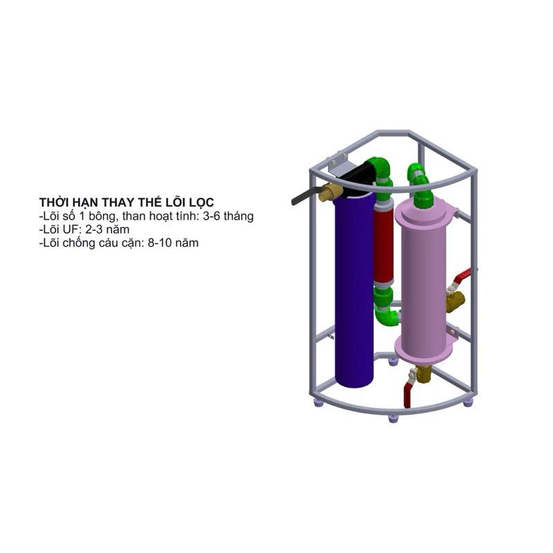 Bộ lọc nước tổng gia đình cao cấp CTF05 làm mềm nước siêu lọc loại bỏ toàn bộ tạp chất