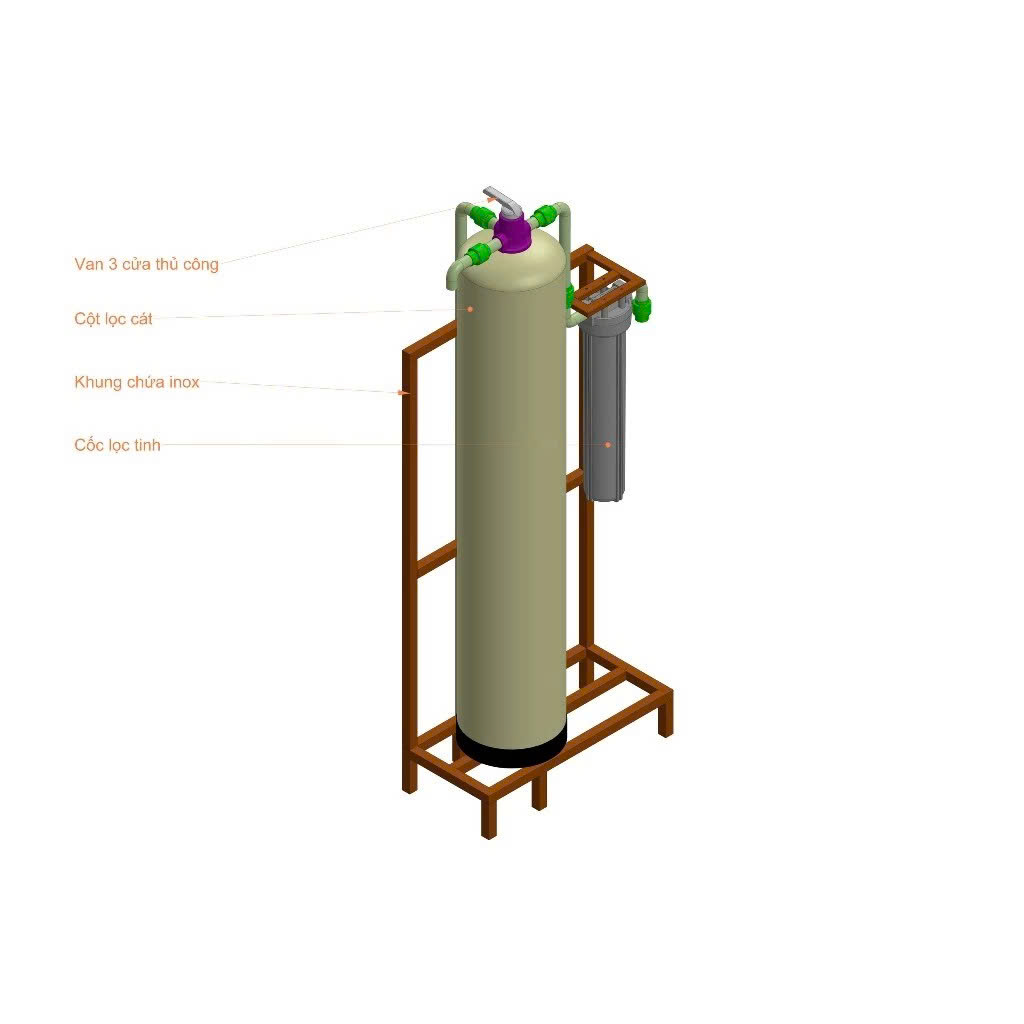 Bộ lọc nước tổng gia đình Mutosi MT012-1 siêu lọc loại bỏ tạp chất, kim loại nặng