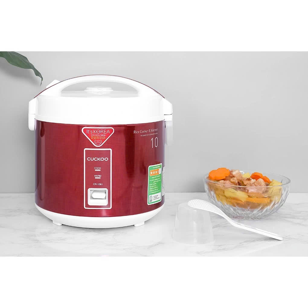 [Chính Hãng] Nồi cơm điện Cuckoo CR-1081/RDWHVN màu đỏ dung tích 1.8L