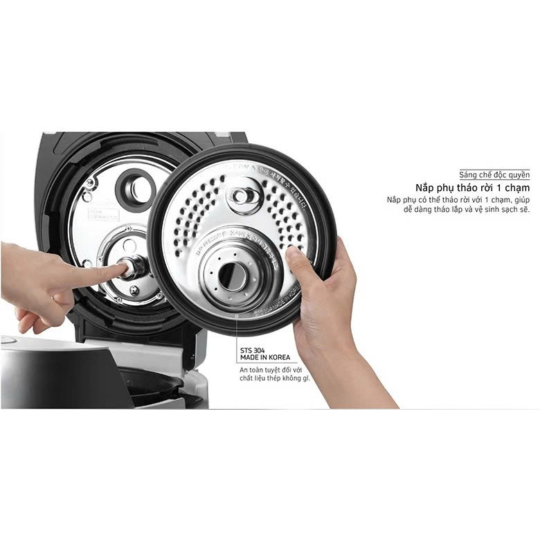 [Chính Hãng] Nồi cơm điện Cuckoo CRP-LHTR0609F/WHSIVNCV màu trắng dung tích 1.08L
