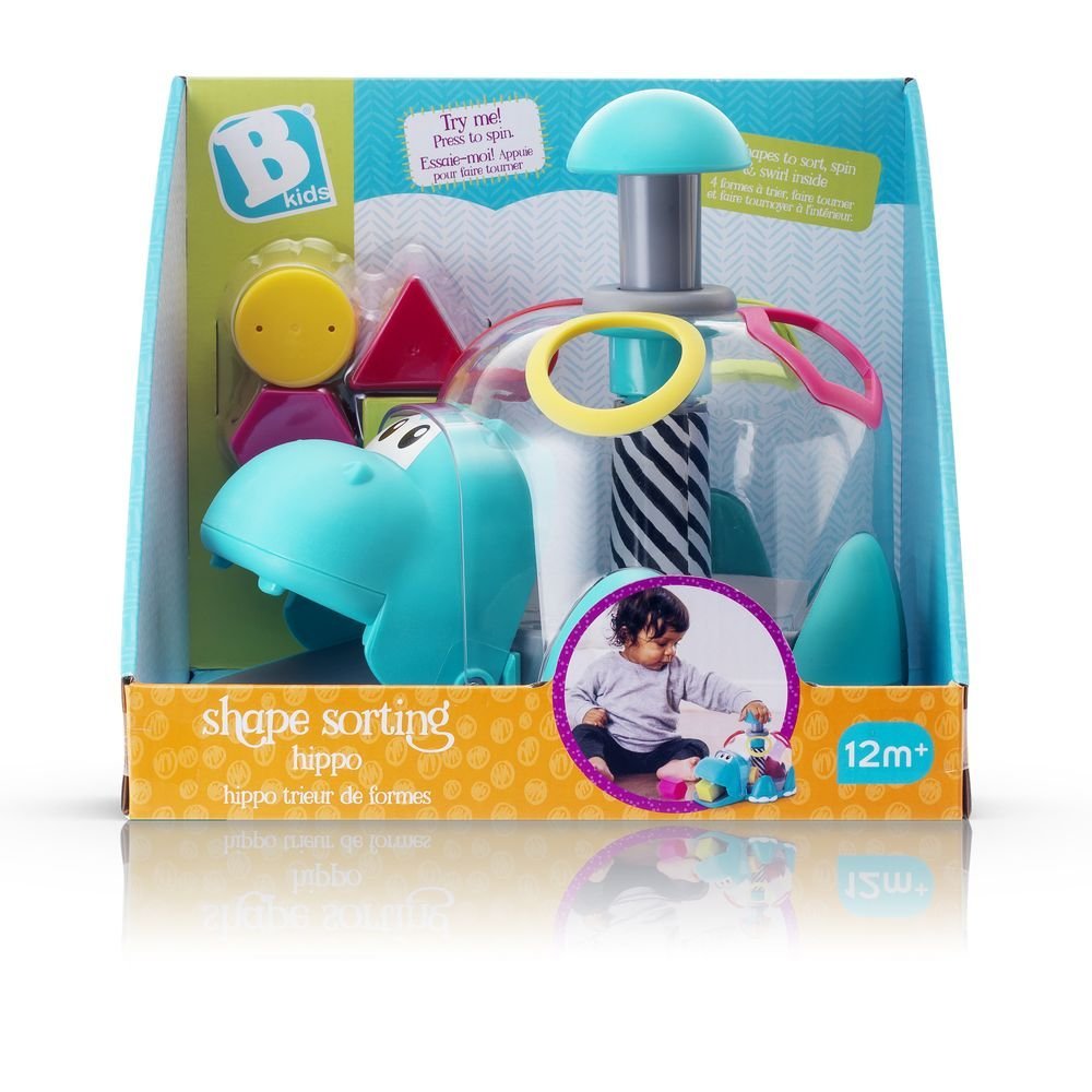 Đồ Chơi Thả Khối INFANTINO Hình Chú Hà Mã Xoay Tròn Giúp Bé Phát Triển Tư Duy Logic Cho Bé - Shape Sorting Hippo
