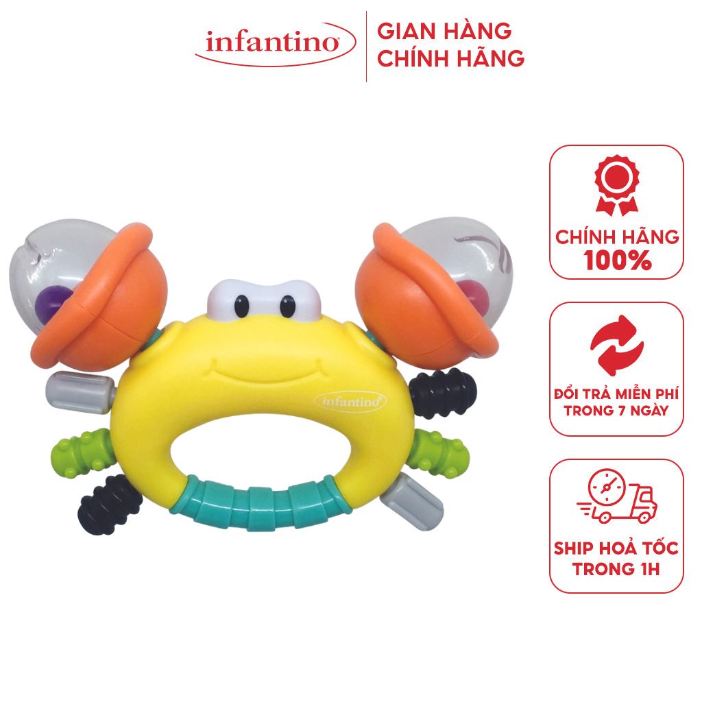Gặm Nướu Cầm Tay Cho Bé INFANTINO Hình Cua Chất Liệu Nhựa ABS Cao Cấp An Toàn Khi Sử Dụng
