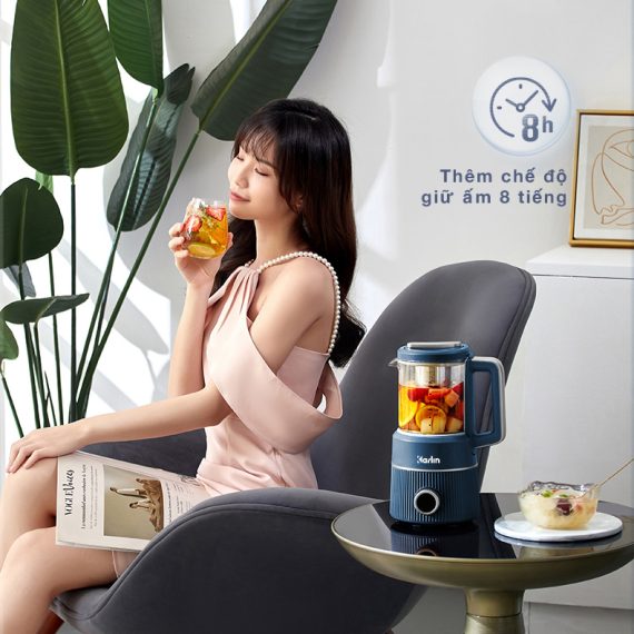 Máy Xay Nấu Đa Năng KARLIN GENA07 – Hai Cối Nấu Sữa, Pha Trà – Nhỏ Gọn, Cao Cấp, An Toàn