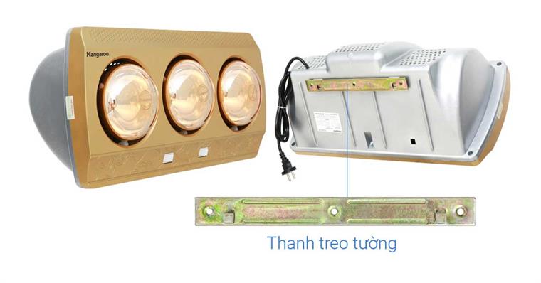 Đèn sưởi 3 bóng Kangaroo KG3BH01