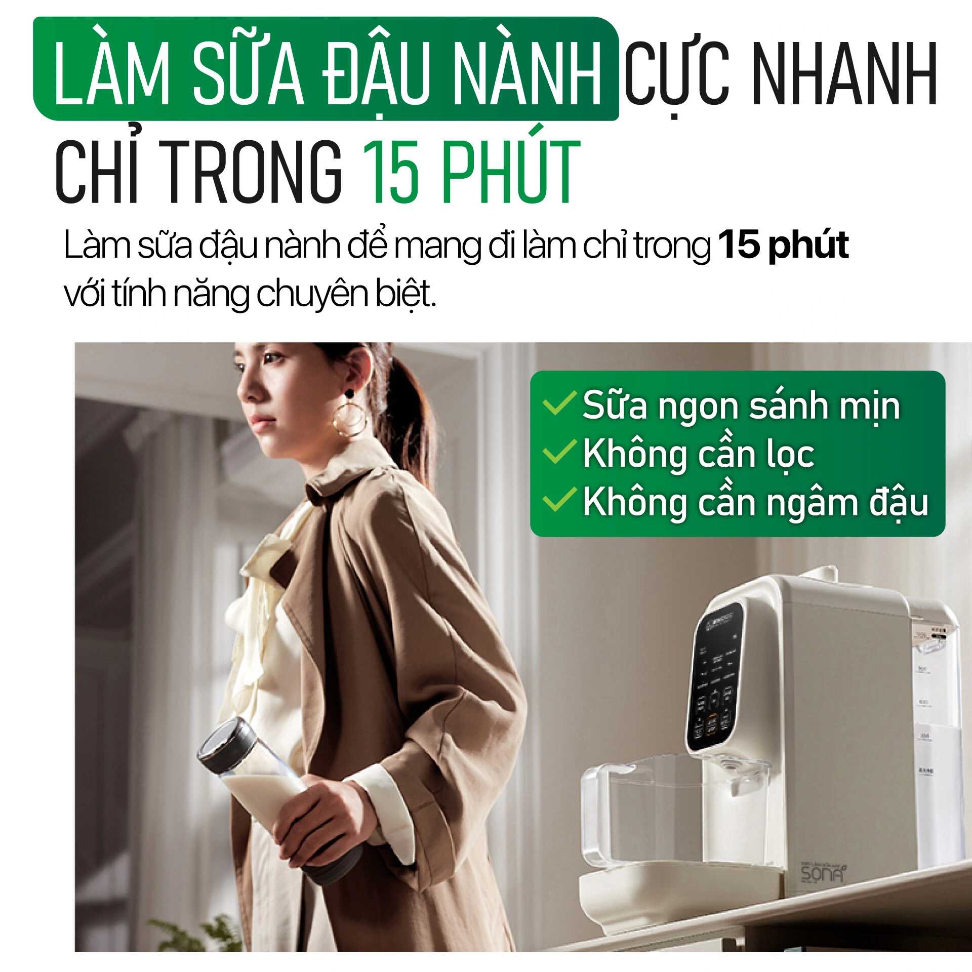 Máy Làm Sữa Hạt Tự Động 2GOOD SONA i8