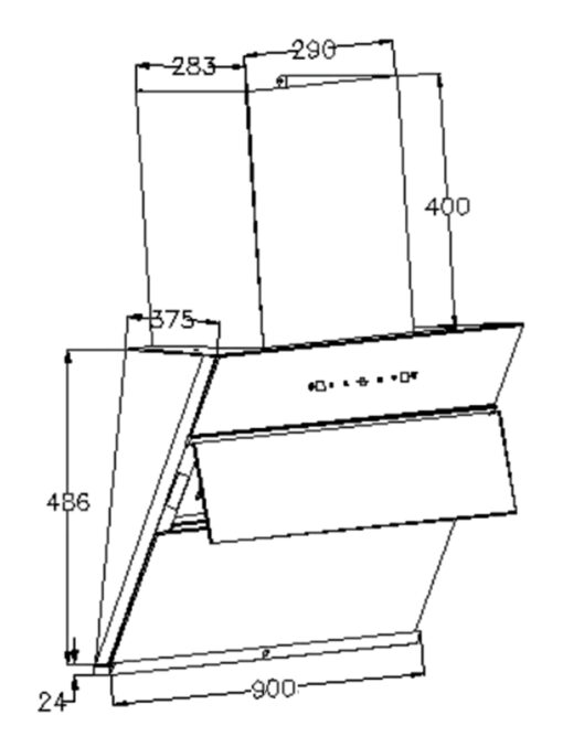 Máy hút mùi Smaragd Montana 90