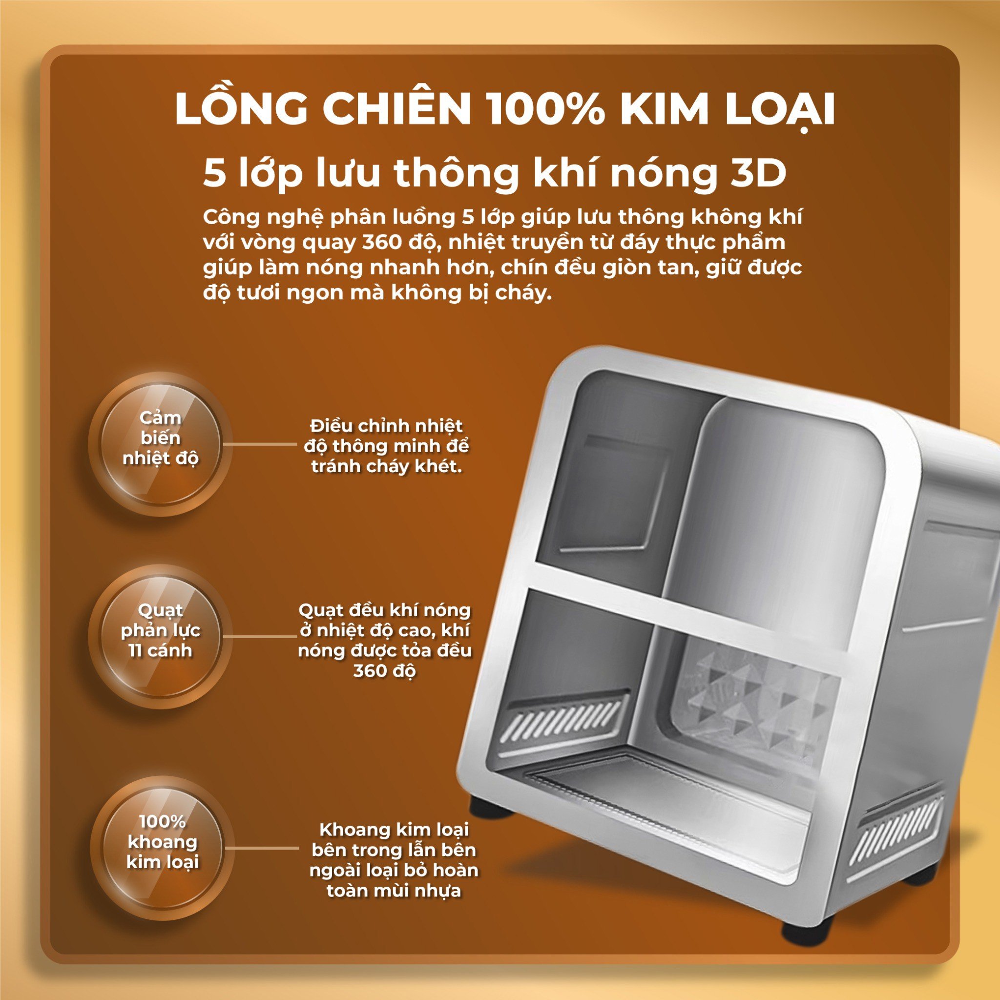 Nồi chiên không dầu Masuto MSChef 6L 1500W