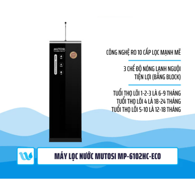 [Chính Hãng] Máy lọc nước Hydrogen Mutosi MP-6102HC-ECO