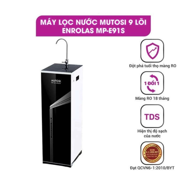 [Chính Hãng] Máy lọc nước Hydrogen Mutosi MP-E91S