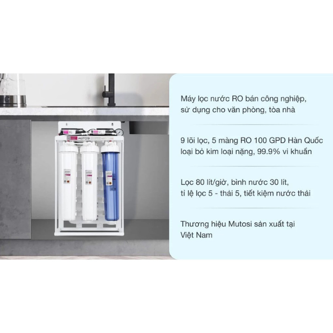 [Chính Hãng] Máy lọc nước Mutosi MP-80 công suất lọc 80L/h