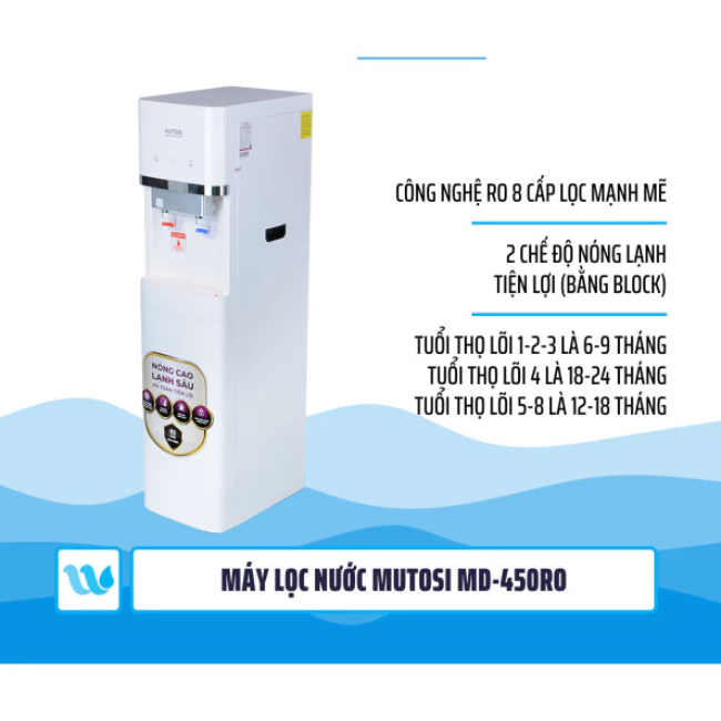[Chính Hãng] Máy lọc nước nóng lạnh Mutosi MD-450RO