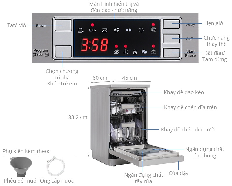 Máy rửa bát Galanz W45A3A401S-0E1(SS)