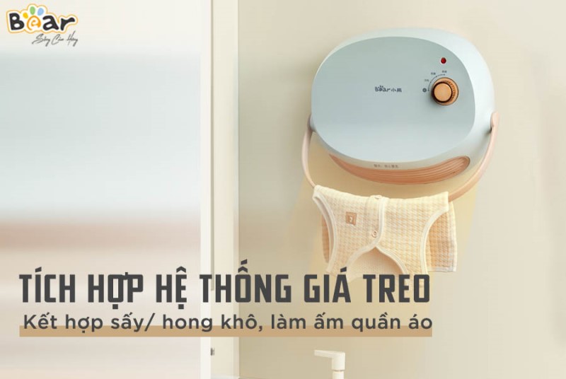 Máy sưởi gốm đa năng Bear DNQ-A19B1 BH 6 tháng, bản nội địa