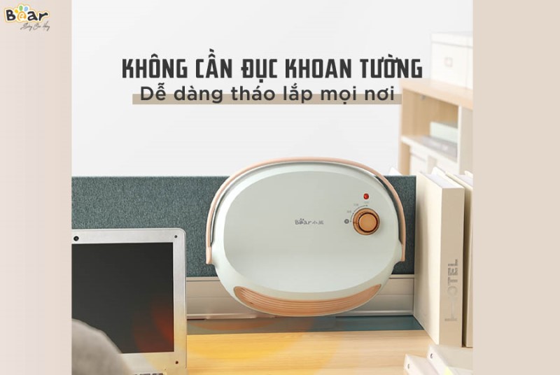 Máy sưởi gốm đa năng Bear DNQ-A19B1 BH 6 tháng, bản nội địa
