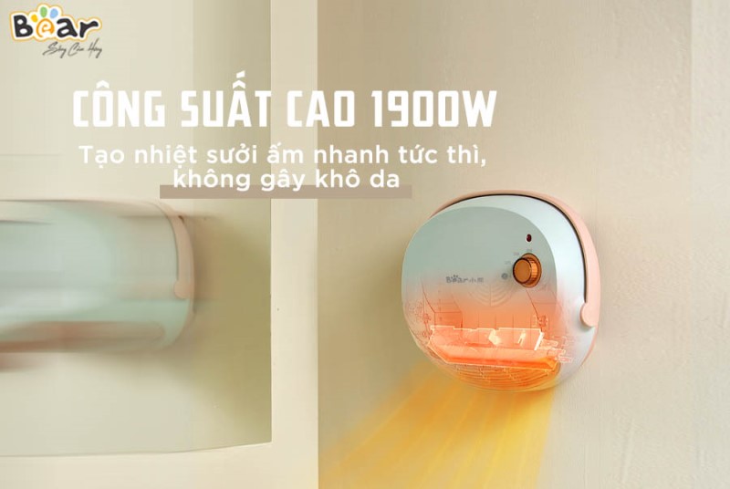 Máy sưởi gốm đa năng Bear DNQ-A19B1 BH 6 tháng, bản nội địa
