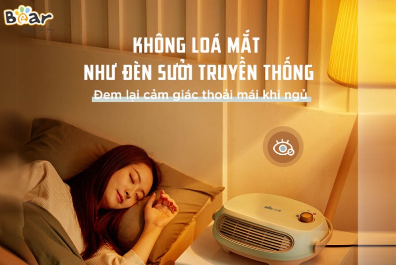 Máy sưởi gốm đa năng Bear DNQ-A19B1 BH 6 tháng, bản nội địa