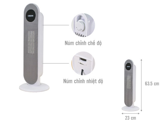 Máy Sưởi Gốm Creen CR-H79C