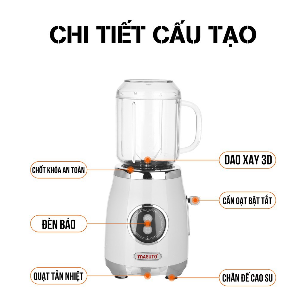 Máy xay sinh tố thông minh Masuto Blender BL399B