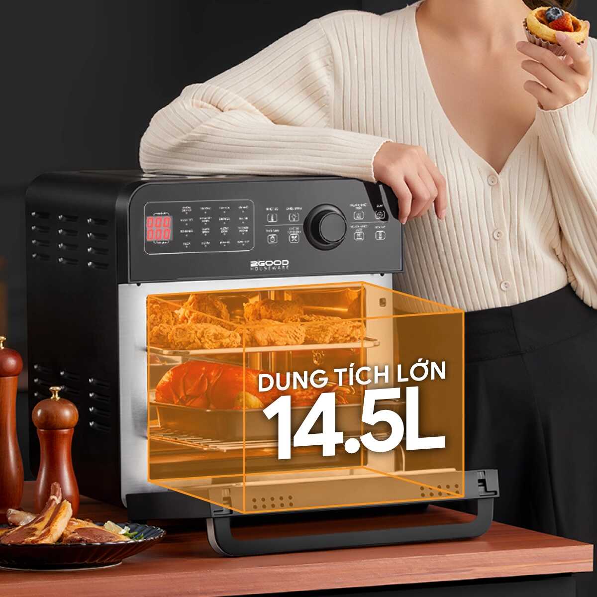 Nồi Chiên Không Dầu 2GOOD Vortex S-20 Air Fryer Oven