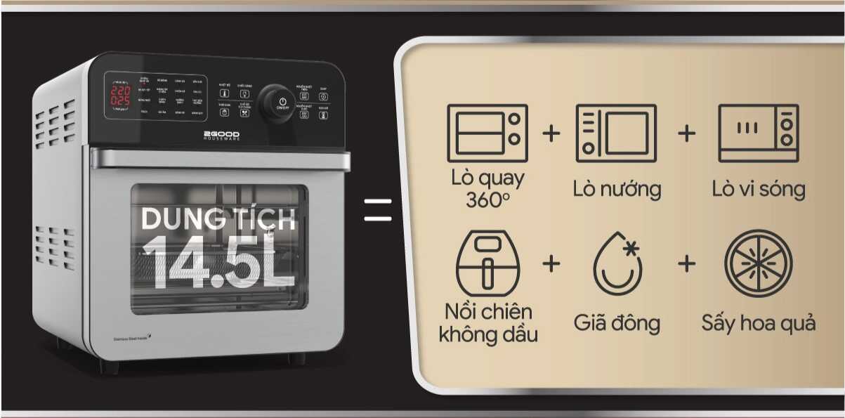 Nồi Chiên Không Dầu 2GOOD Vortex S-20 Air Fryer Oven