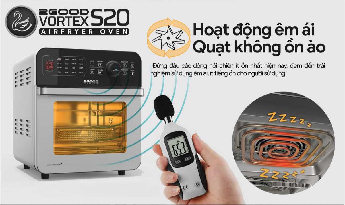 Nồi Chiên Không Dầu 2GOOD Vortex S-20 Air Fryer Oven