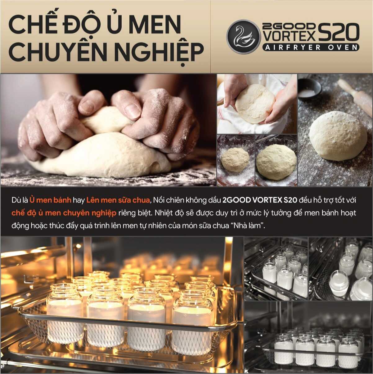 Nồi Chiên Không Dầu 2GOOD Vortex S-20 Air Fryer Oven