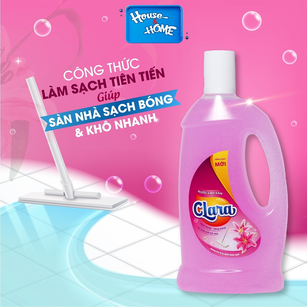 Nước lau sàn Clara - Hương hoa ly 1kg