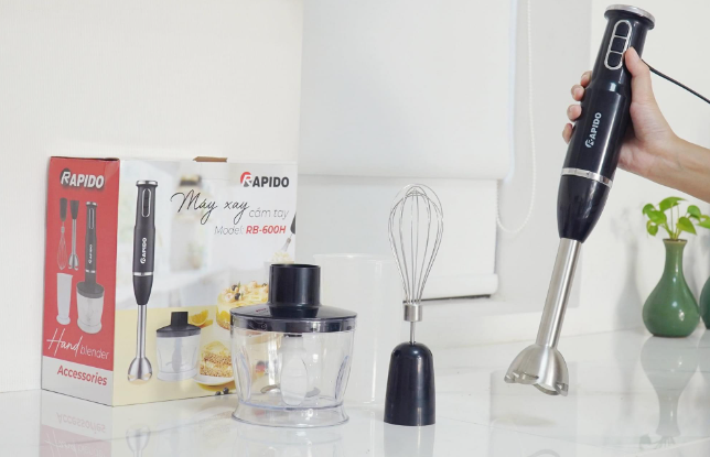 Máy xay đa năng cầm tay RAPIDO RB-600H