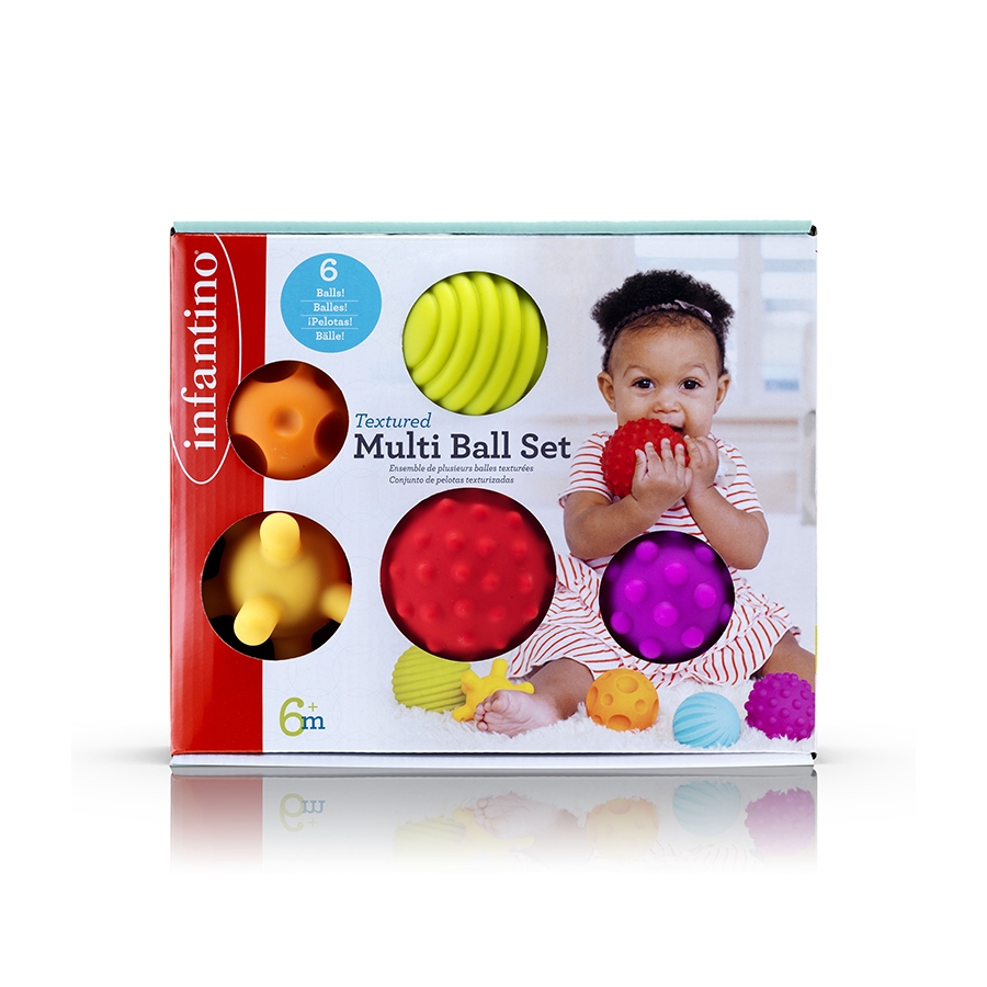 Set 10 Bóng Cảm Giác INFANTINO Textured Multi Ball Dành Cho Bé Giúp Phát Triển Kỹ Năng Và Trí Tuệ