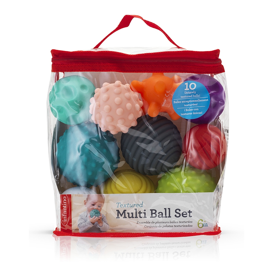 Set 10 Bóng Cảm Giác INFANTINO Textured Multi Ball Dành Cho Bé Giúp Phát Triển Kỹ Năng Và Trí Tuệ