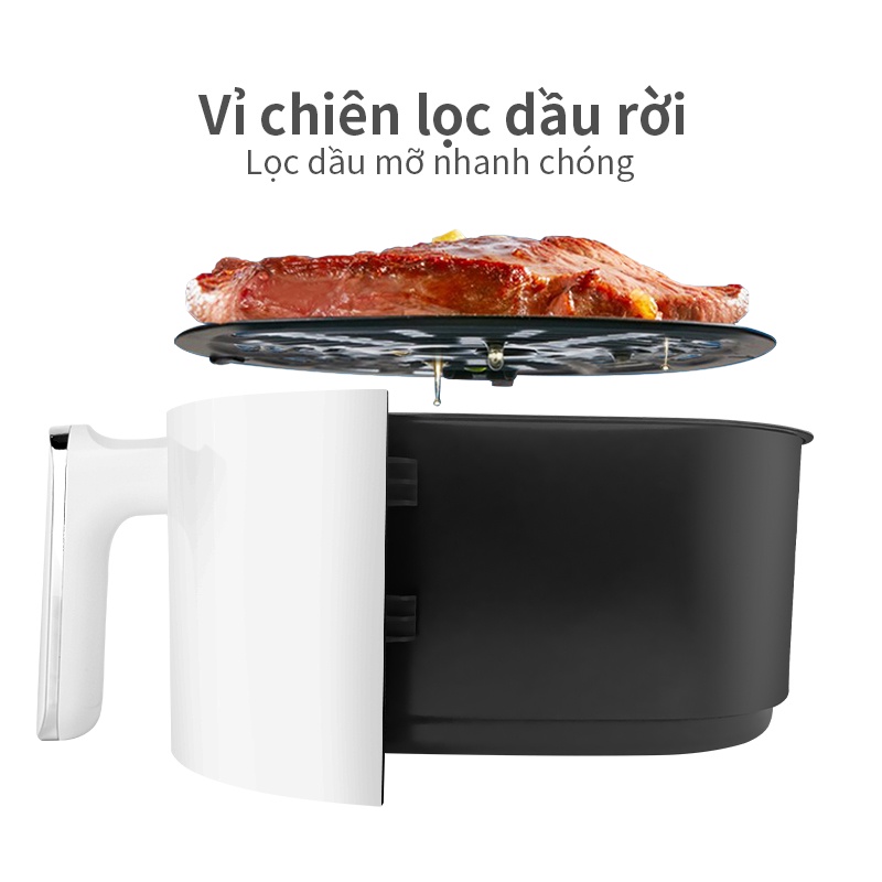 Nồi chiên không dầu gia Simplus KQZG004 đình tự động đa chức năng công suất lớn 1500W