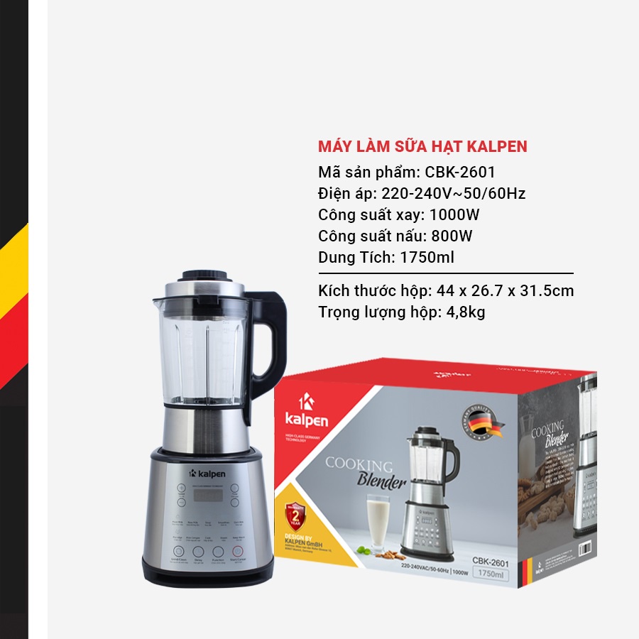 Máy làm sữa hạt Kalpen CBK-2601 dung tích 1750ml