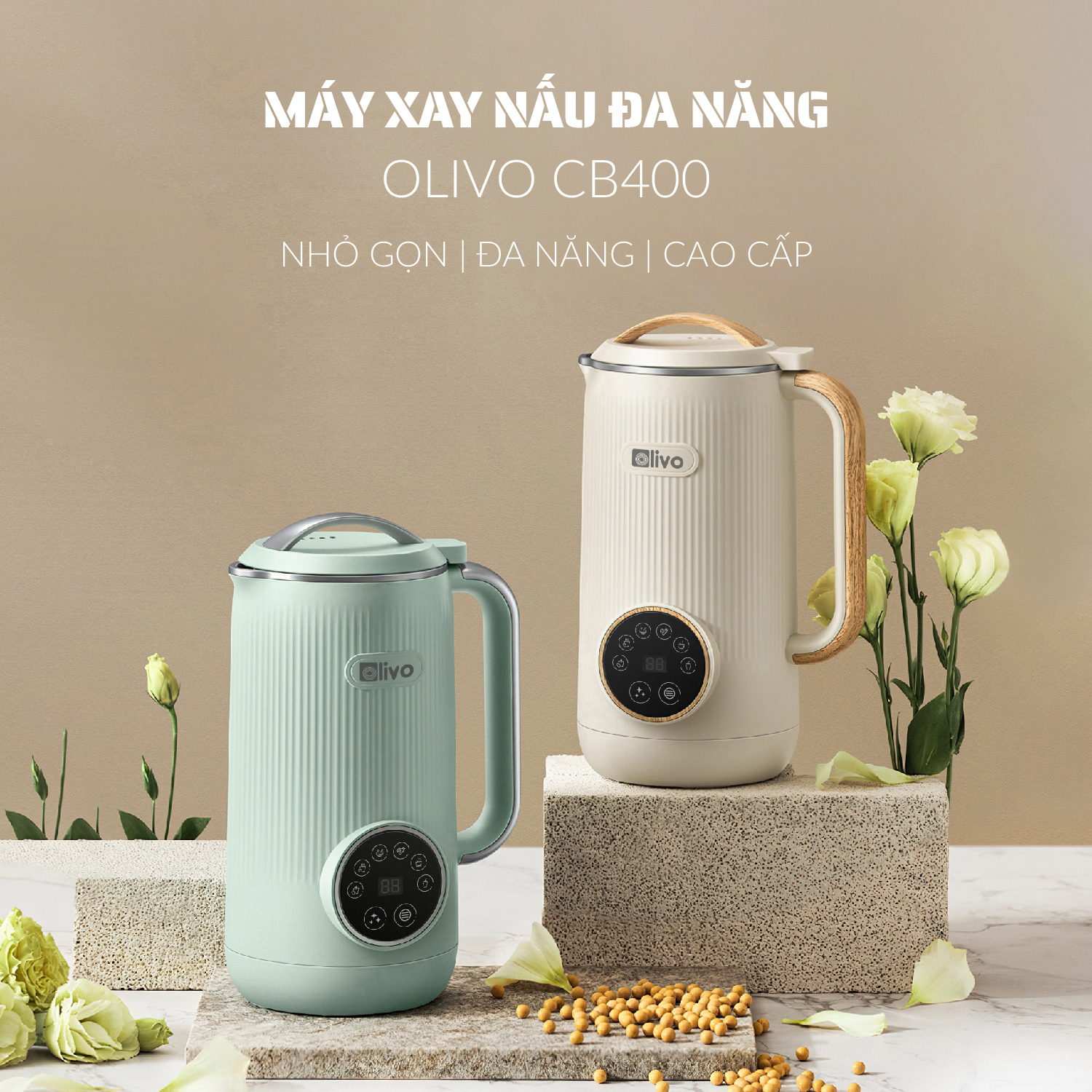 Máy Làm Sữa Hạt OLIVO CB400 – Nhỏ Gọn Tiện Mang Theo – Đa Chức Năng