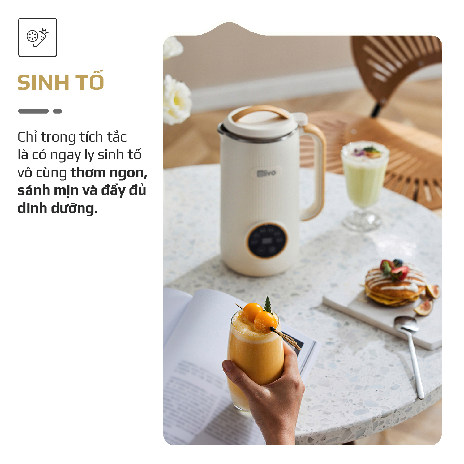 Máy Làm Sữa Hạt OLIVO CB400 – Nhỏ Gọn Tiện Mang Theo – Đa Chức Năng