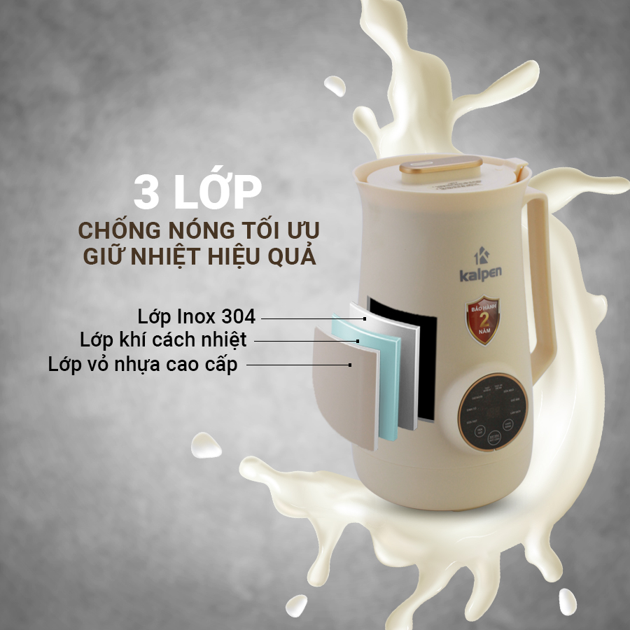 Máy làm sữa hạt mini Kalpen H1/ H2 - Dung tích 600ml - Công suất 750W