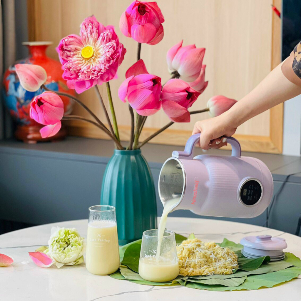 Máy làm sữa hạt Nineshield KB110 dung tích 1000ml mạ vàng
