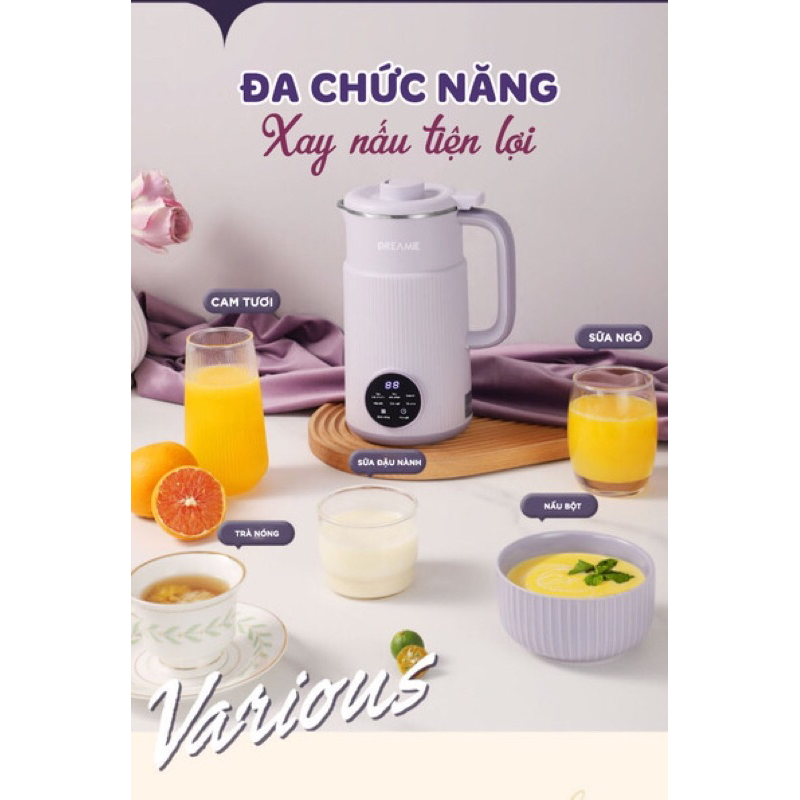 Máy Làm Sữa Hạt,Máy Nấu Sữa Hạt DREAMIE Chính Hãng 800ml