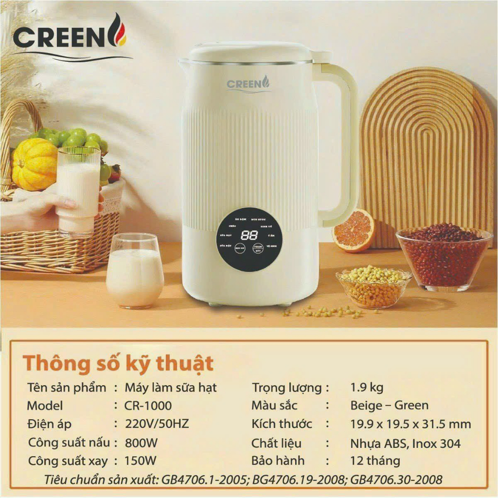Máy làm sữa hạt CREEN CR-1000